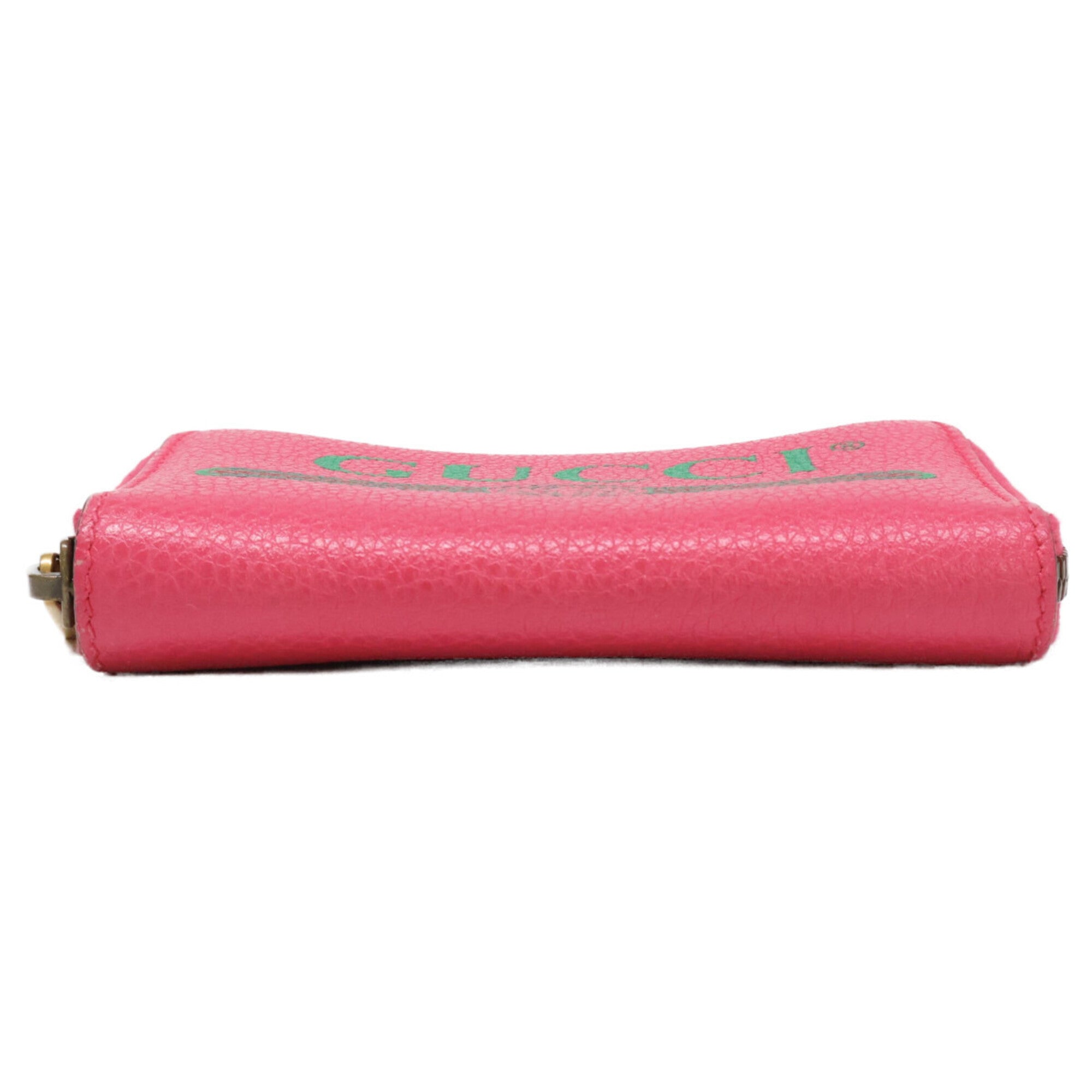 Gucci Pink Leather Coin Purse/Coin Case (Pre-Owned)