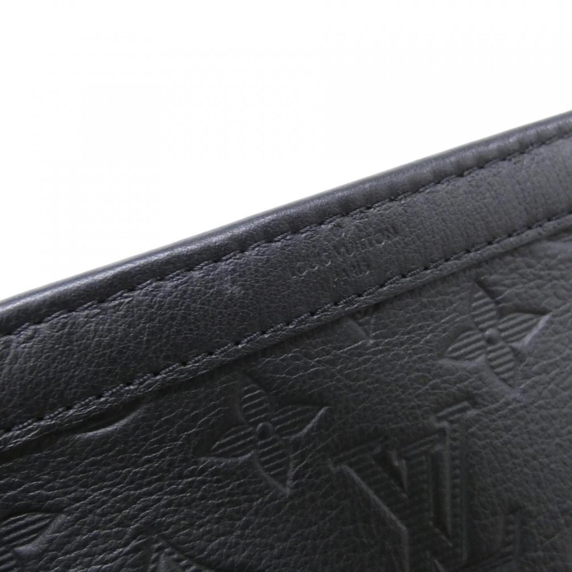 Louis Vuitton Black Leather Shoulder Bag (Pre-Owned)