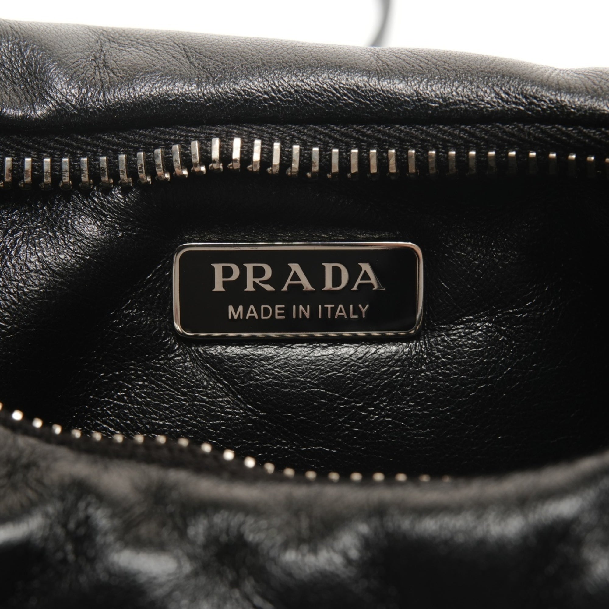 Prada Black Nappa Leather Handbag (Pre-Owned)