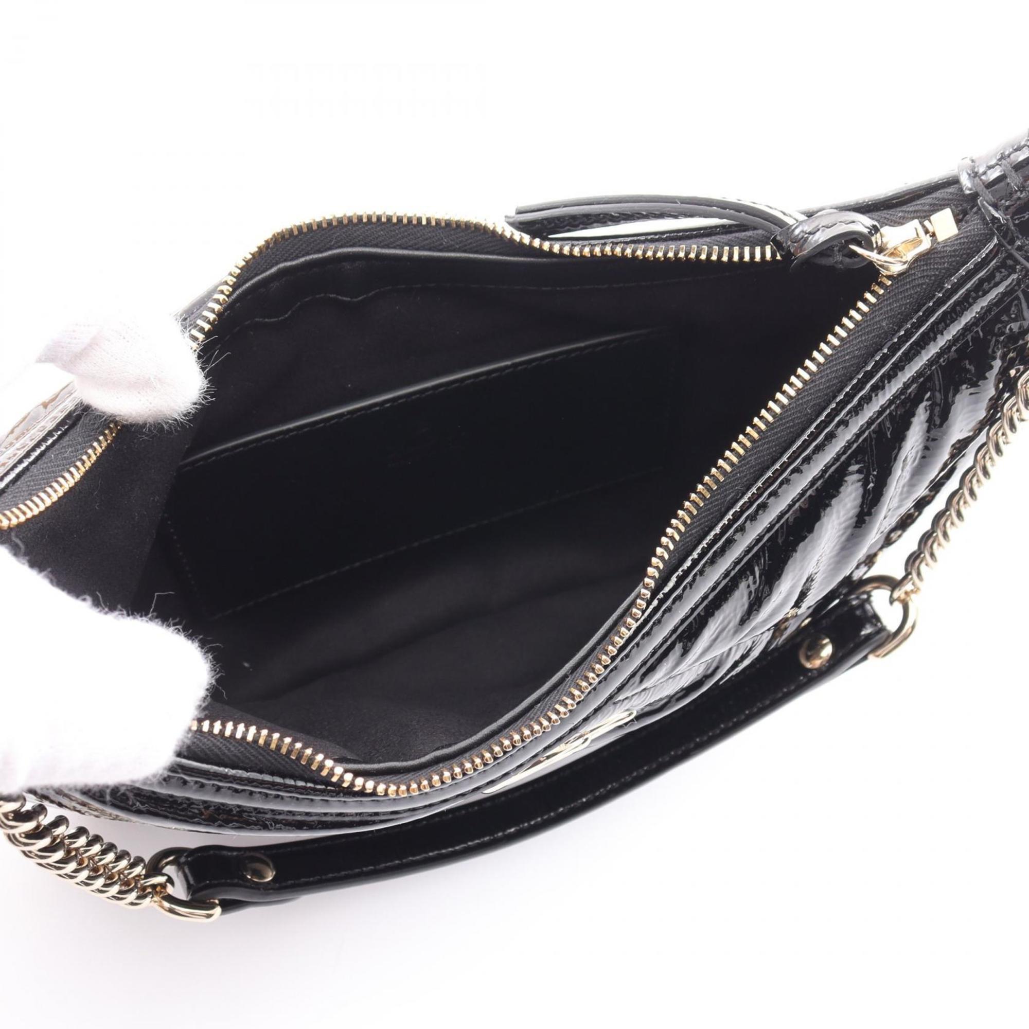 Gucci Gg Marmont Black Patent Leather Shoulder Bag
