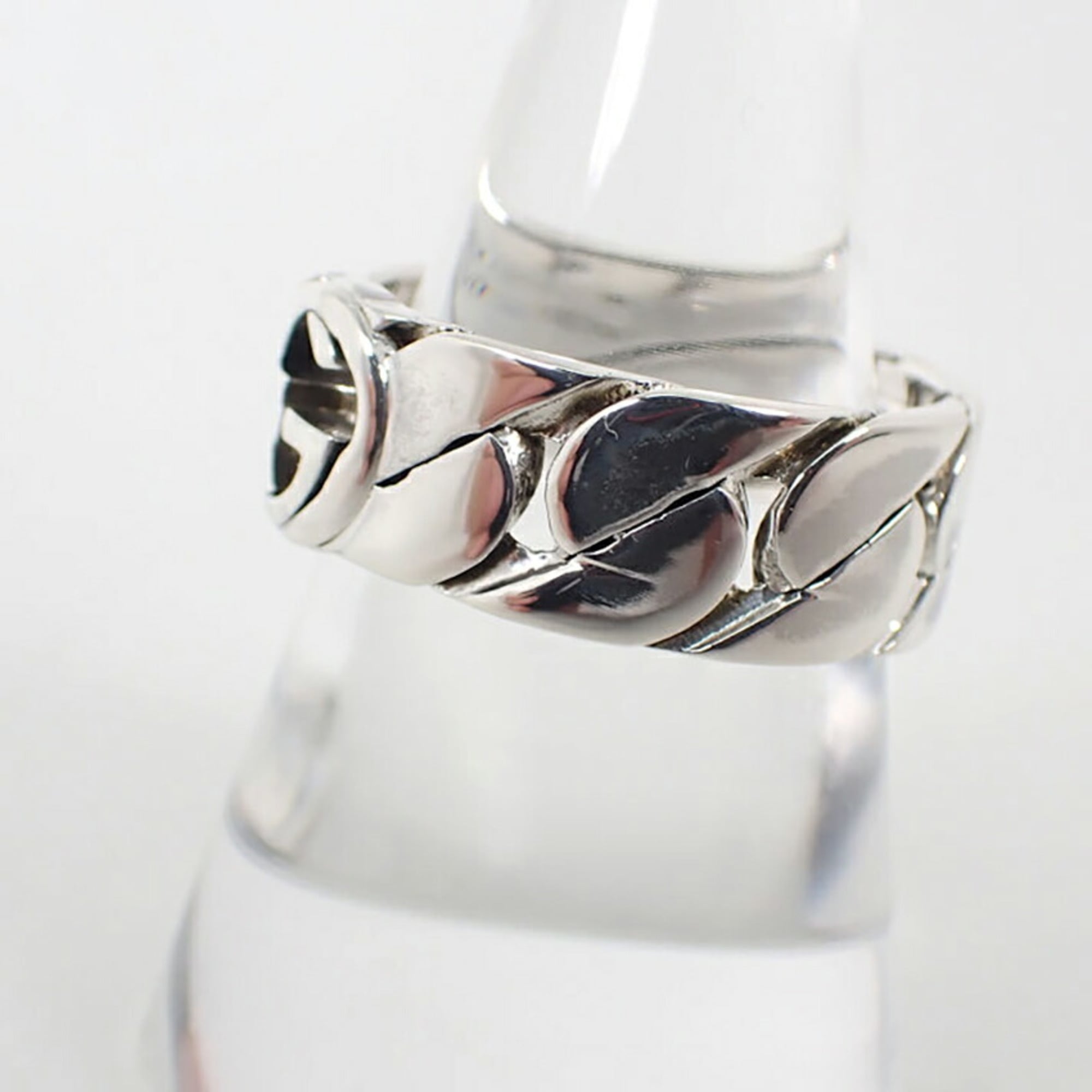 Gucci Sterling Silver 925 Band Ring (Pre-Owned)