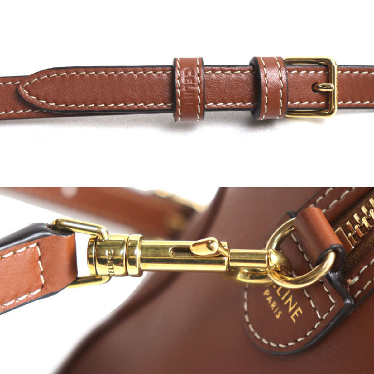 Celine Brown Leather Shoulder Bag (Pre-Owned)
