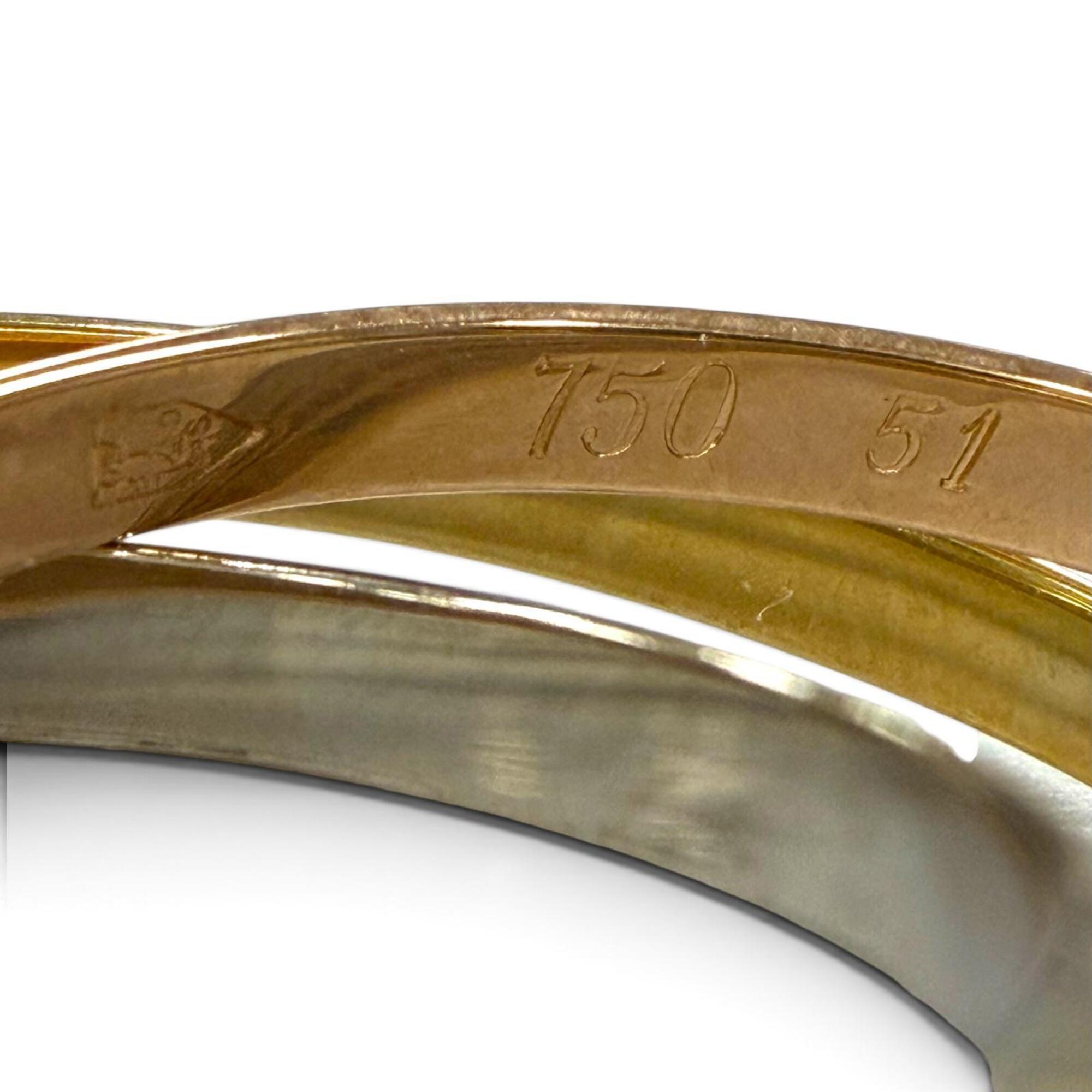 Cartier Silver Pink Gold Yellow Gold Yellow Gold (18K) Pink Gold (18K) Band Ring (Pre-Owned)