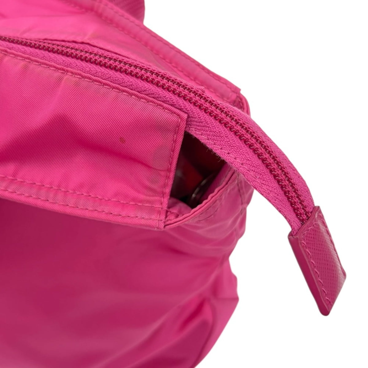 Prada Fuxia Pink Nylon Handbag Shoulder Bag (Pre-Owned)