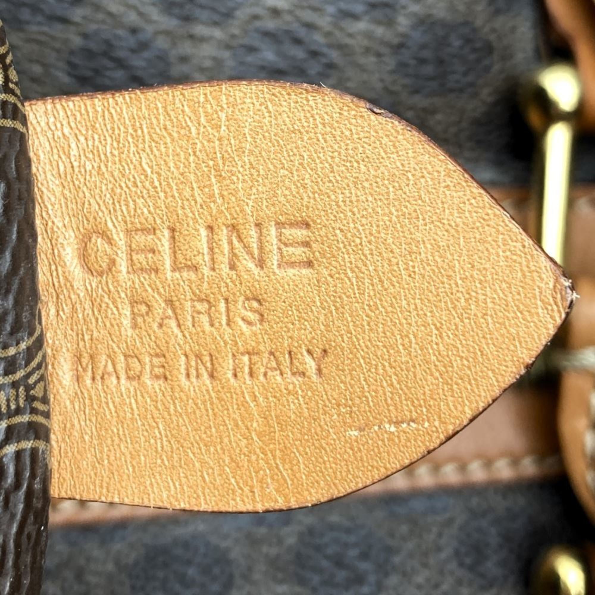 Celine Brown Pvc Leather Boston Bag (Pre-Owned)