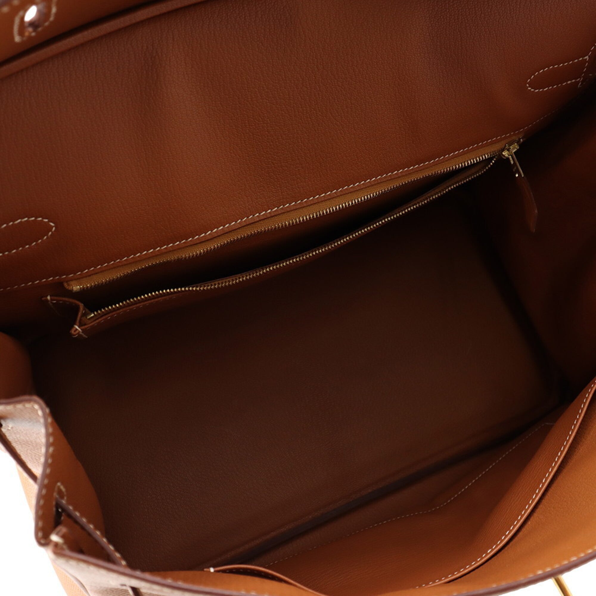 Hermes Beige Gold Gold Brown Courchevel Leather Handbag (Pre-Owned)