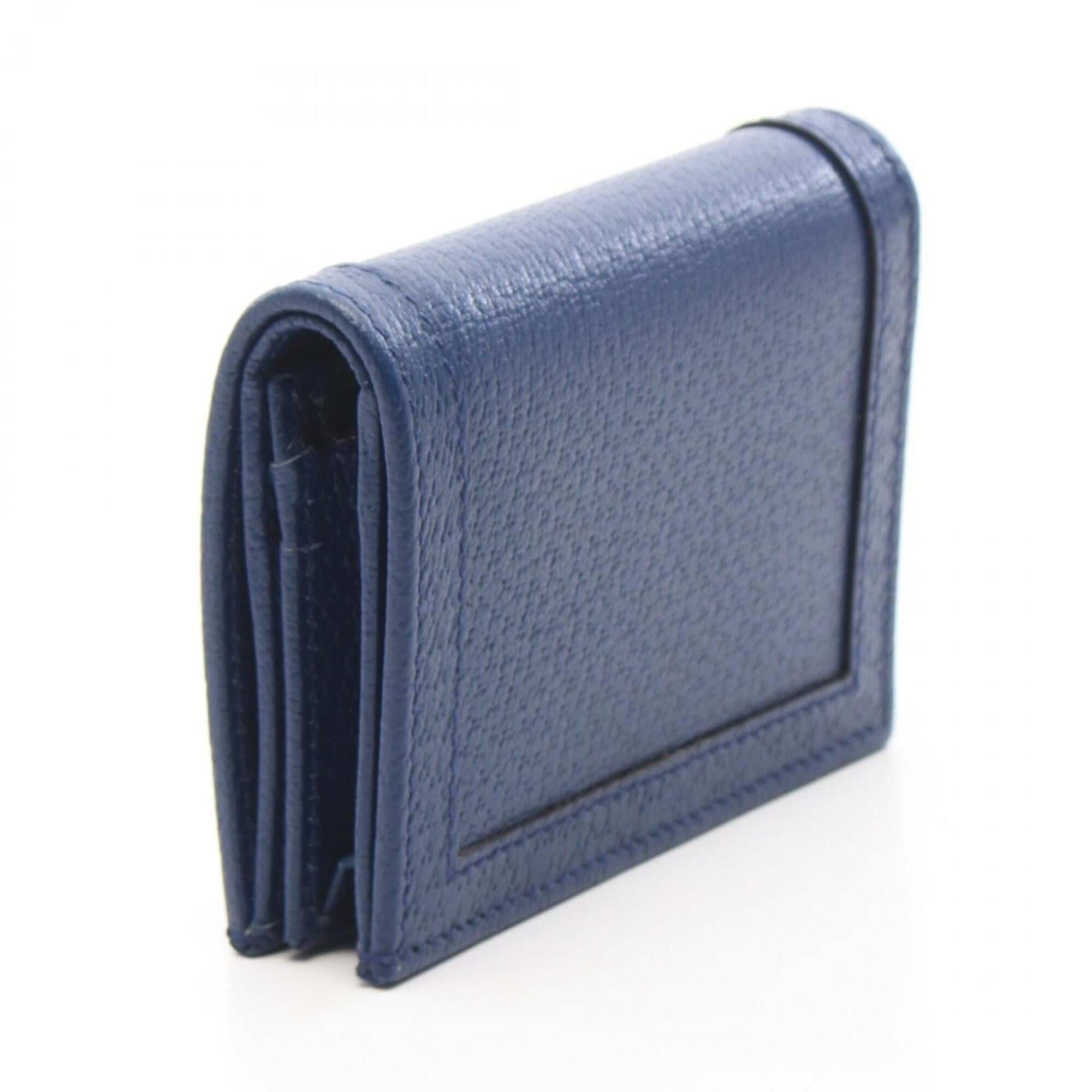 Gucci Navy Leather Wallet (Bi-Fold) (Pre-Owned)