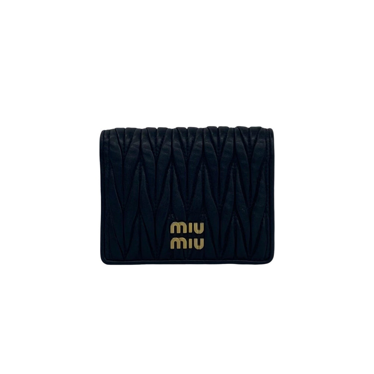 Miu Miu Black Leather Wallet (Bi-Fold) (Pre-Owned)