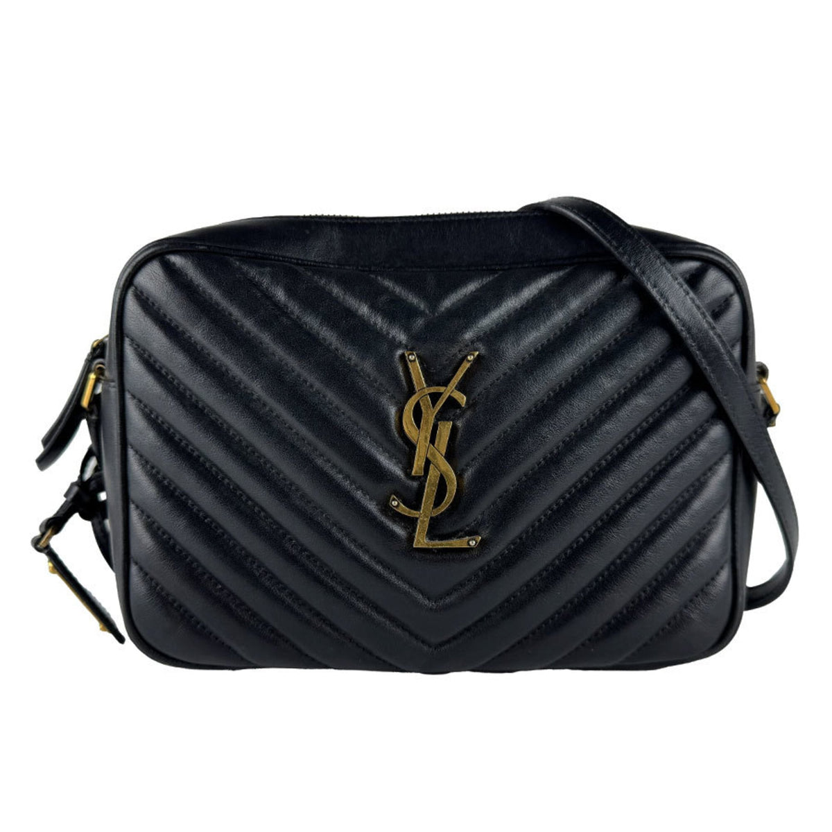 Saint Laurent Black Leather Shoulder Bag (Pre-Owned)