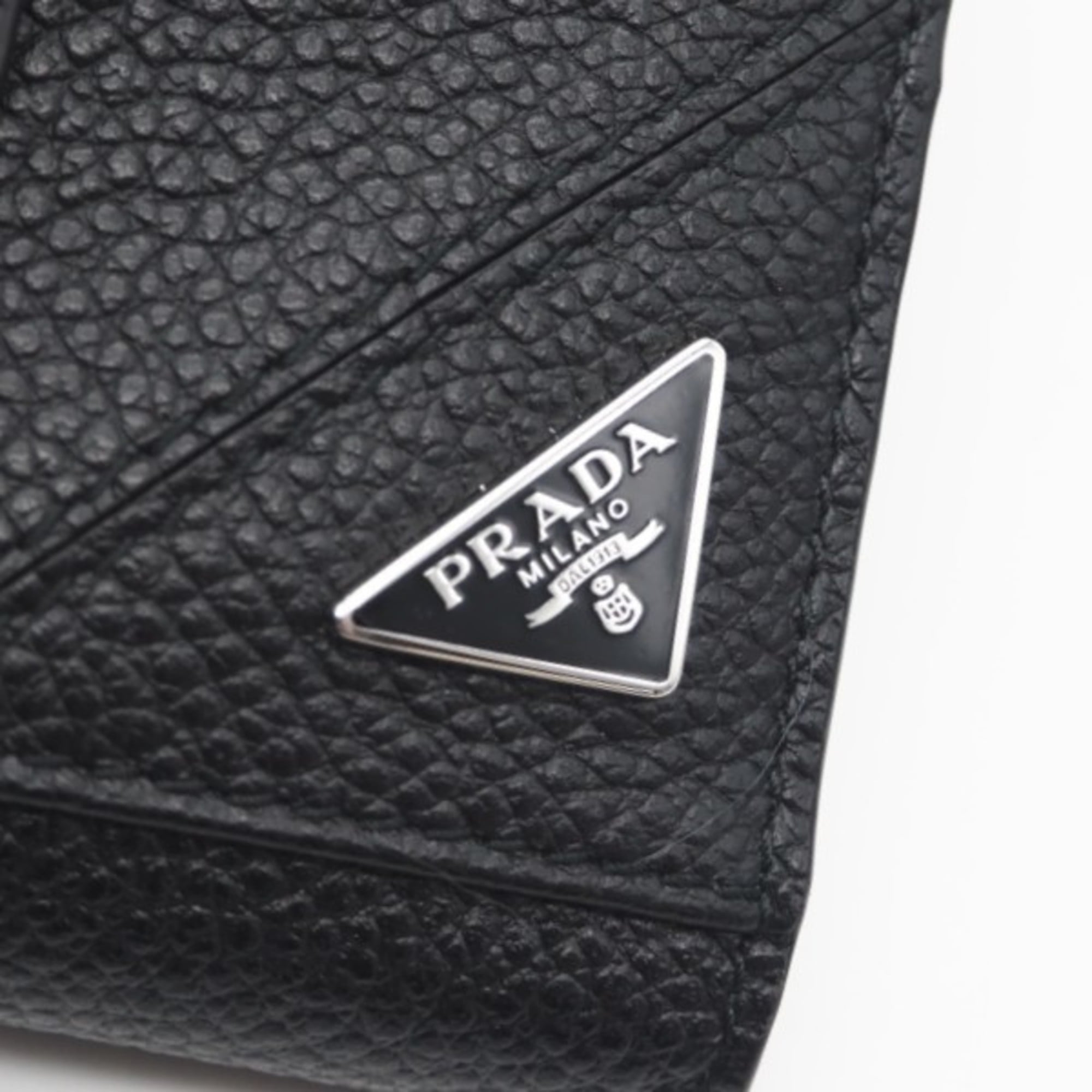 Prada Black Leather Wallet (Bi-Fold) (Pre-Owned)
