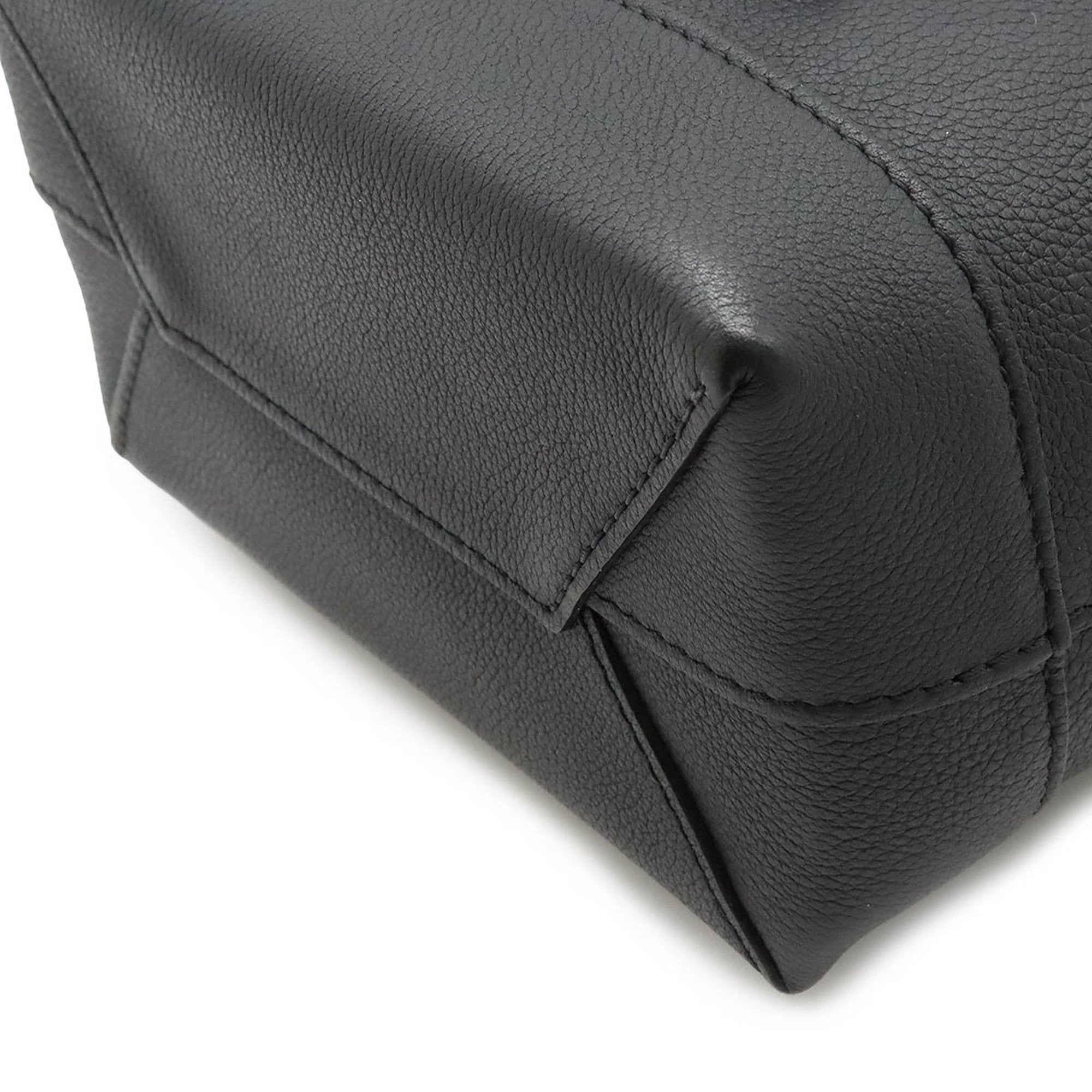 Louis Vuitton Noir Leather Backpack Handbag Shoulder Bag (Pre-Owned)