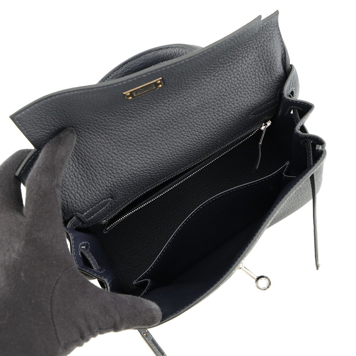 Hermes Black Togo Leather Handbag (Pre-Owned)