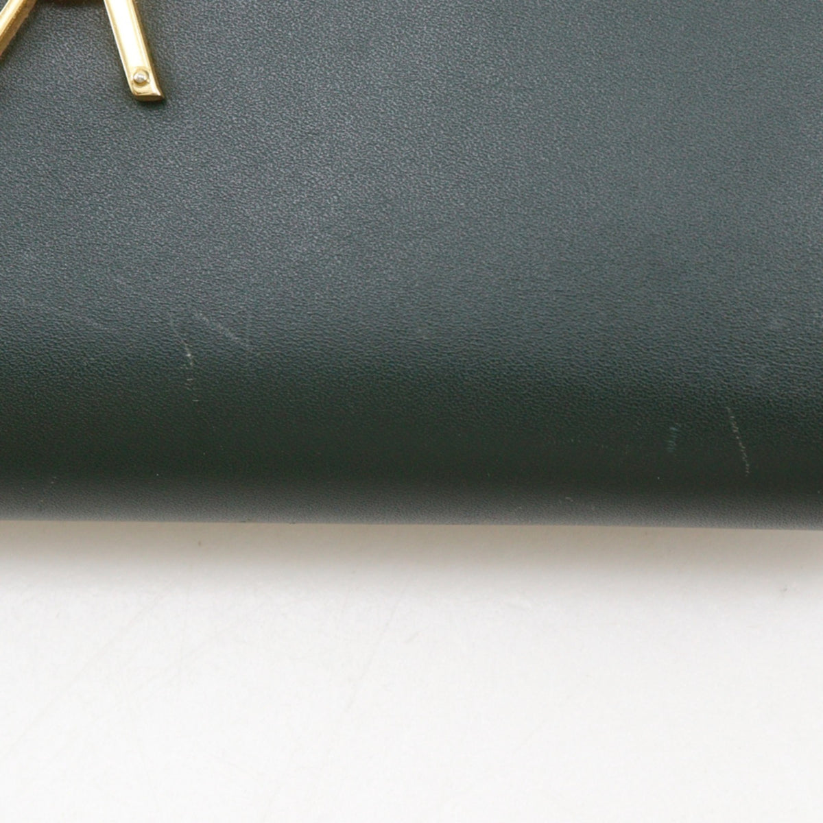 Saint Laurent Green Leather Chain/Shoulder Wallet (Pre-Owned)