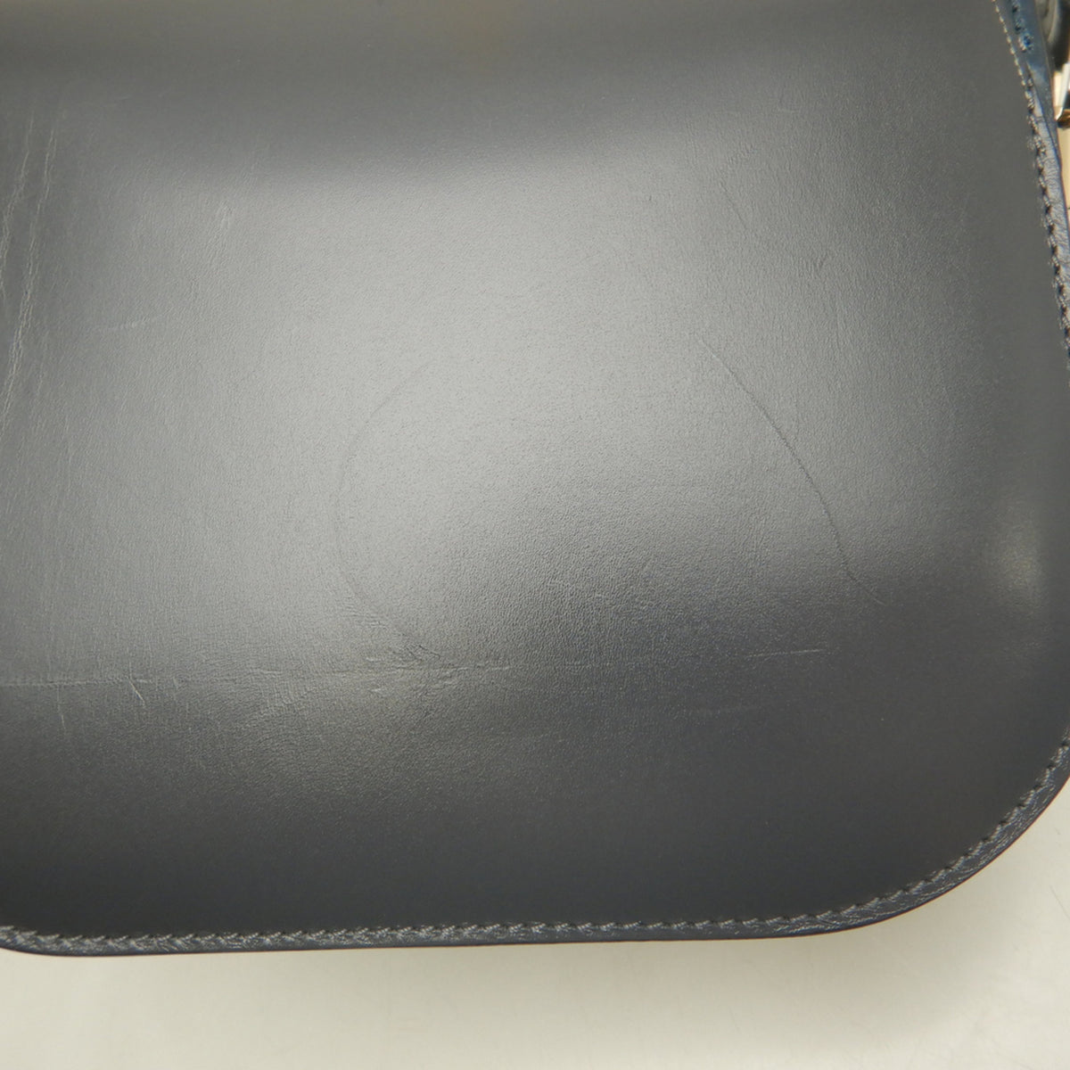 Valextra Gray Navy Leather Shoulder Bag (Pre-Owned)