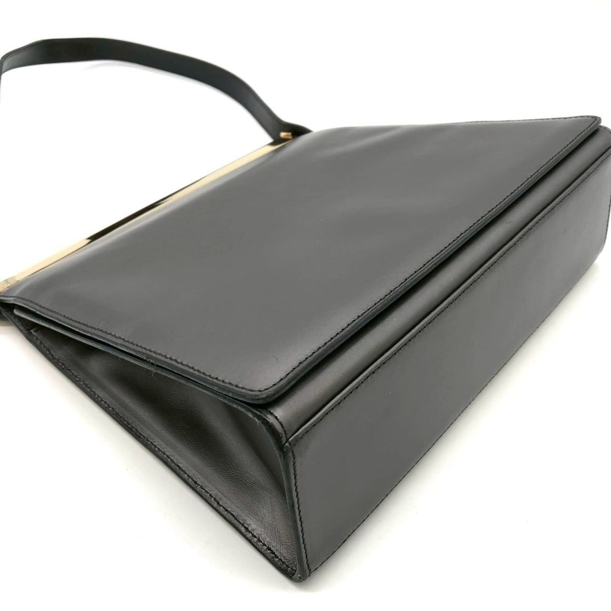 Gucci Gray Leather Shoulder Bag (Pre-Owned)