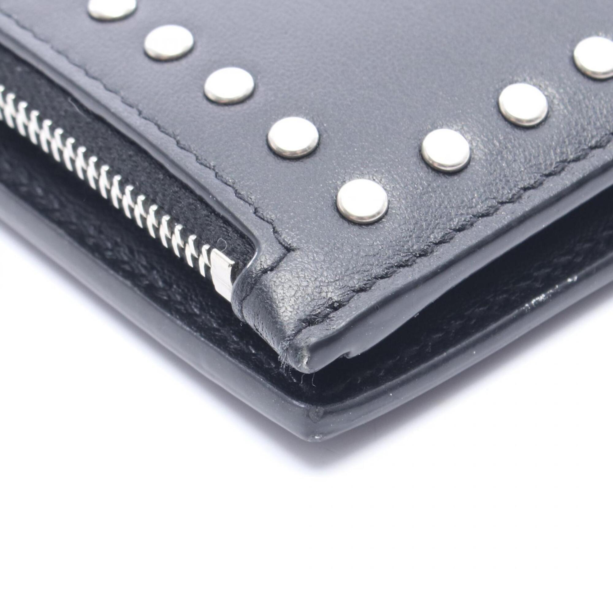 Yves Saint Laurent Black Leather Wallet (Bi-Fold) (Pre-Owned)