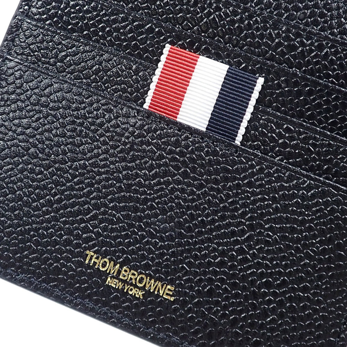 Thom Browne Black Leather Wallet (Bi-Fold) (Pre-Owned)