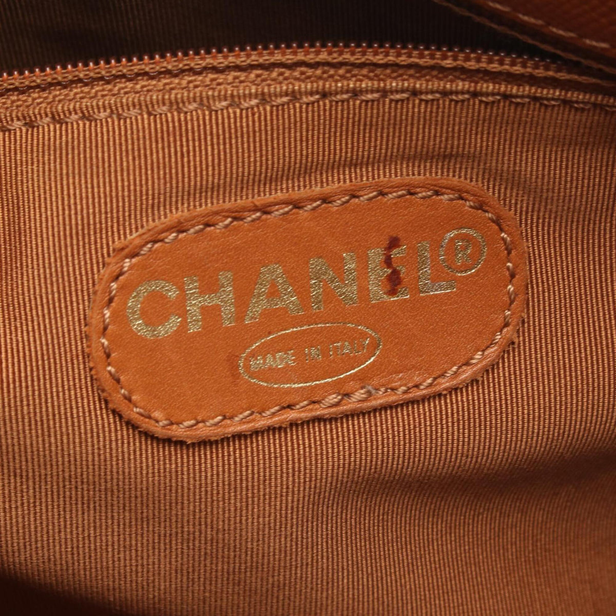 Chanel Brown Grained Calfskin Boston Bag Handbag Shoulder Bag (Pre-Owned)