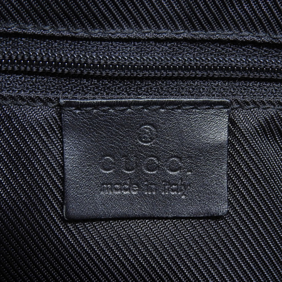 Gucci Gray Navy Gg Canvas Leather Handbag (Pre-Owned)