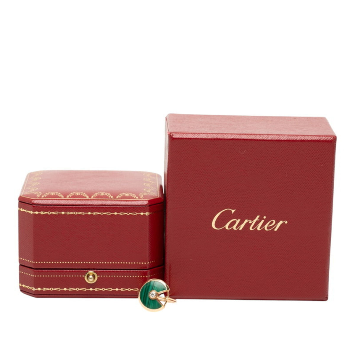Cartier Gold Green Yellow Gold (18K) Band Ring (Pre-Owned)