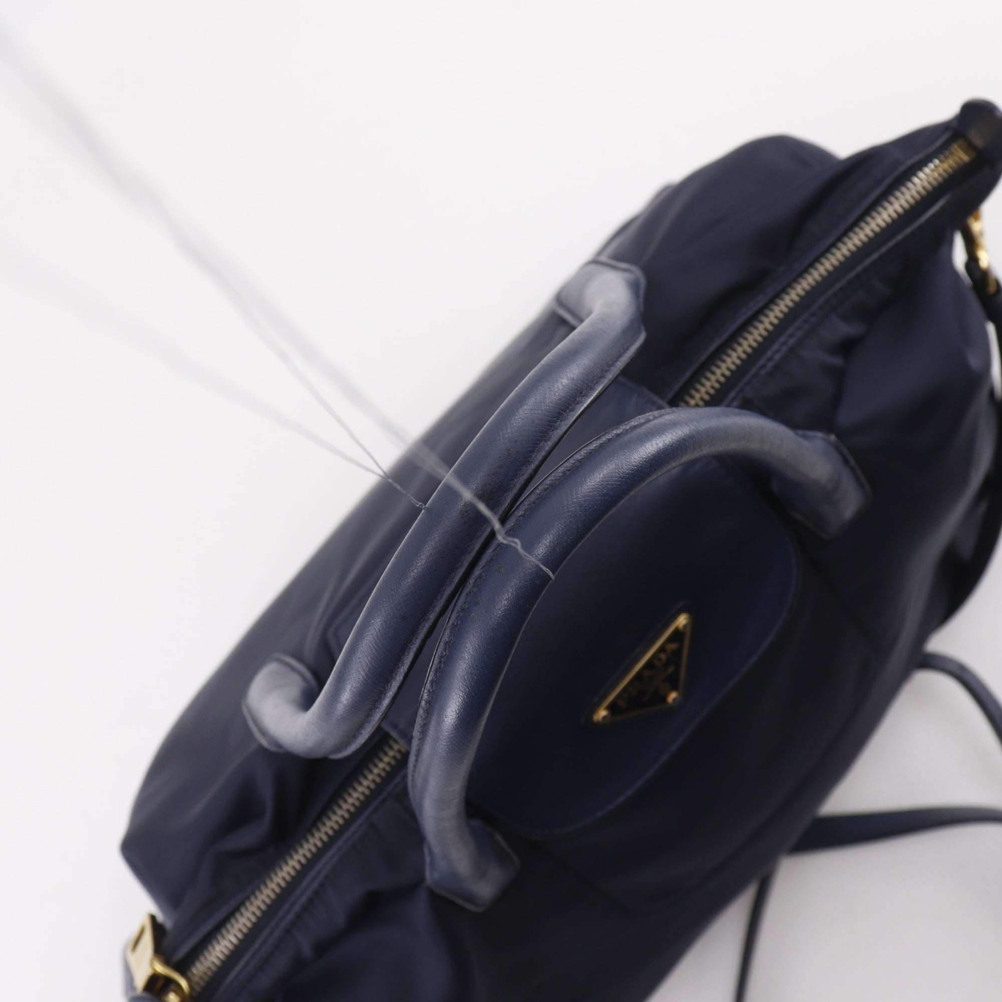 Prada Navy Nylon Handbag (Pre-Owned)
