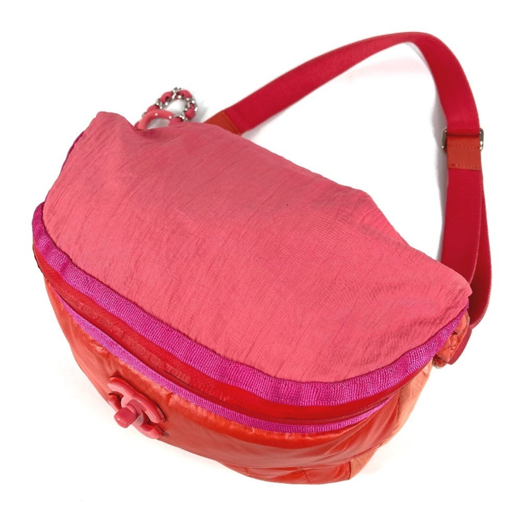 Chanel Pink Red Color Nylon (Pre-Owned)