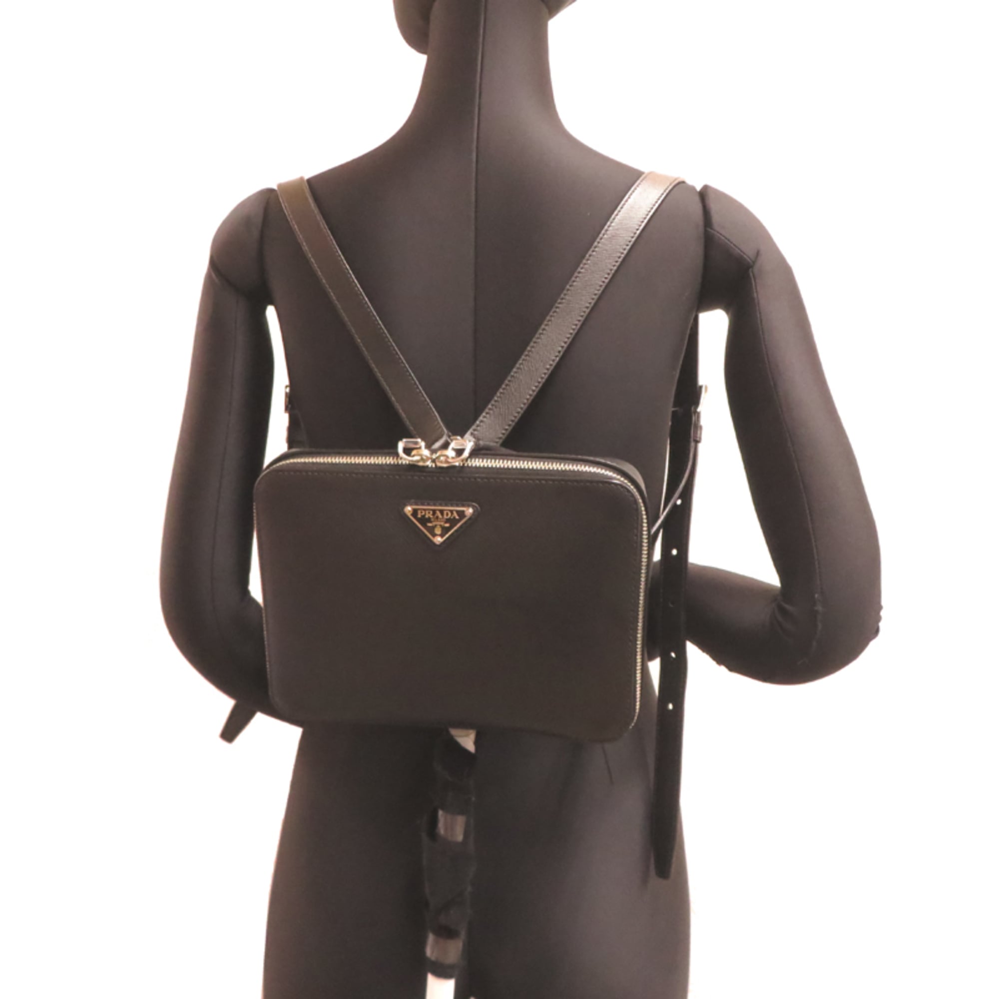 Prada Black Leather Backpack (Pre-Owned)