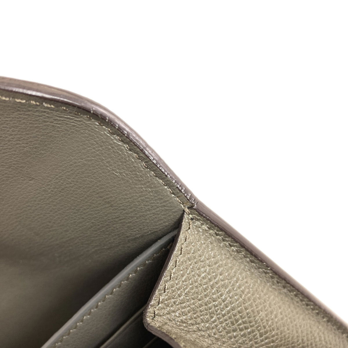 Celine Gray Leather Long Wallet (Bi-Fold) (Pre-Owned)