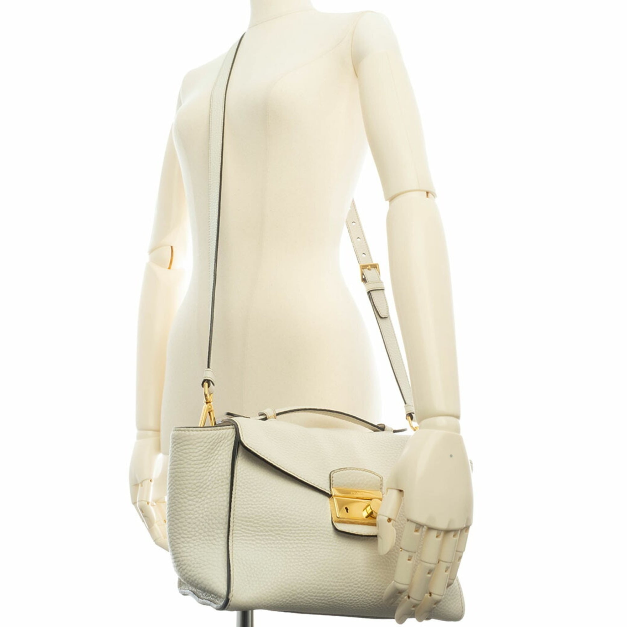Prada White Leather Handbag (Pre-Owned)