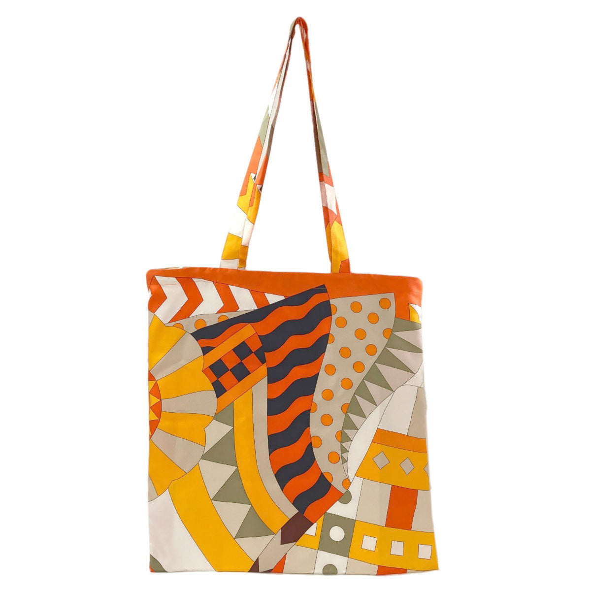 Hermes Orange Silk Eco-Bag Tote Bag (Pre-Owned)