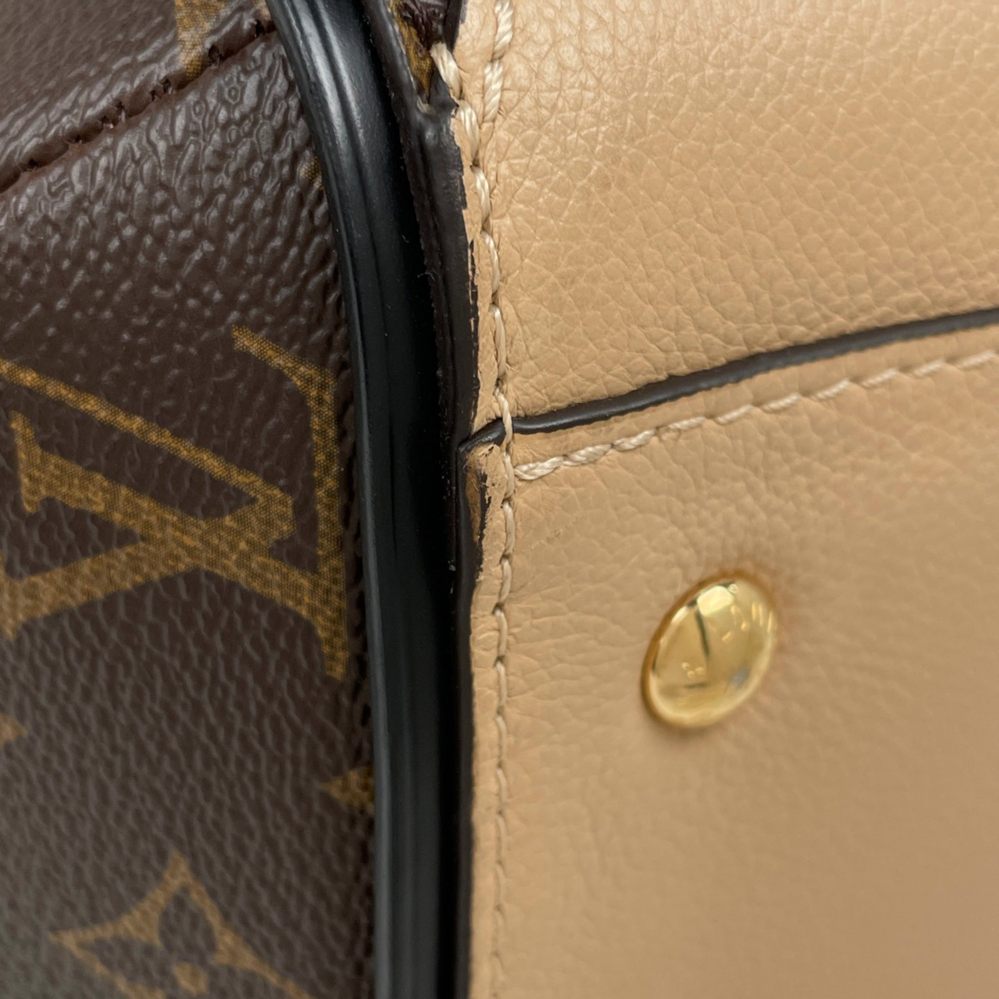Louis Vuitton Beige Brown Monogram Tote Bag (Pre-Owned)