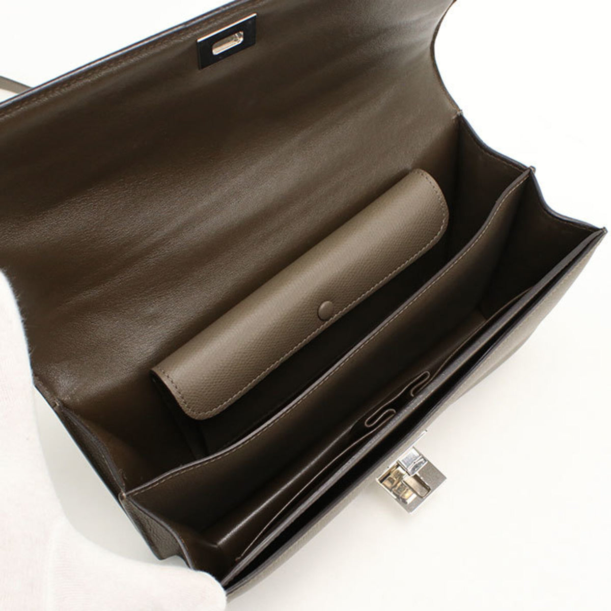 Celine Gray Leather Shoulder Bag (Pre-Owned)