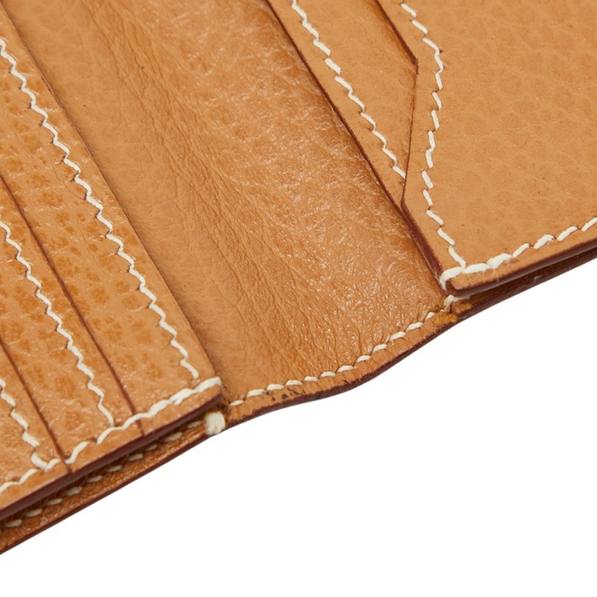 Hermes Mc2 Brown Taurillon Clemence Leather Long Wallet (Bi-Fold) (Pre-Owned)