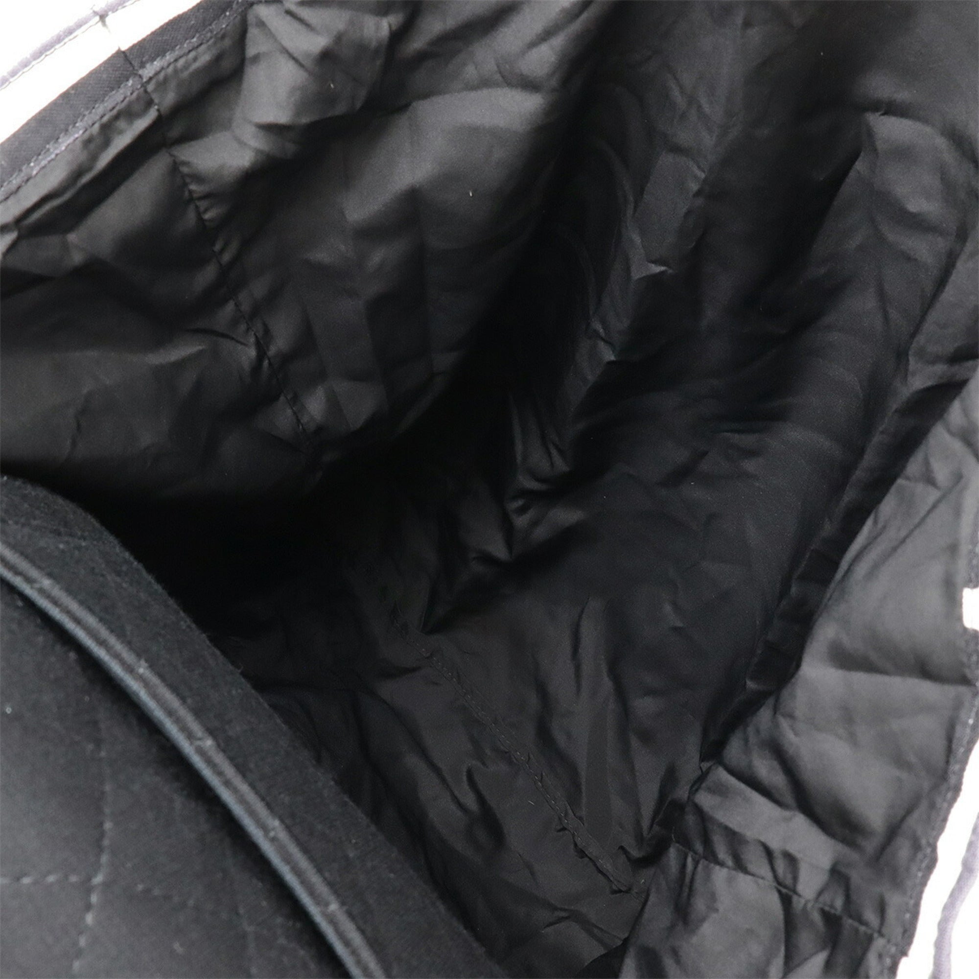 Chanel Black Gray Cotton Nylon Eco-Bag Tote Bag (Pre-Owned)