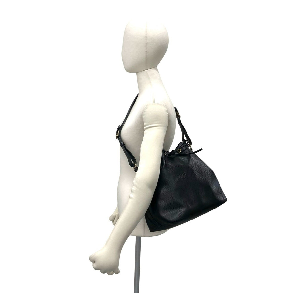 Louis Vuitton Black Leather Shoulder Bag (Pre-Owned)