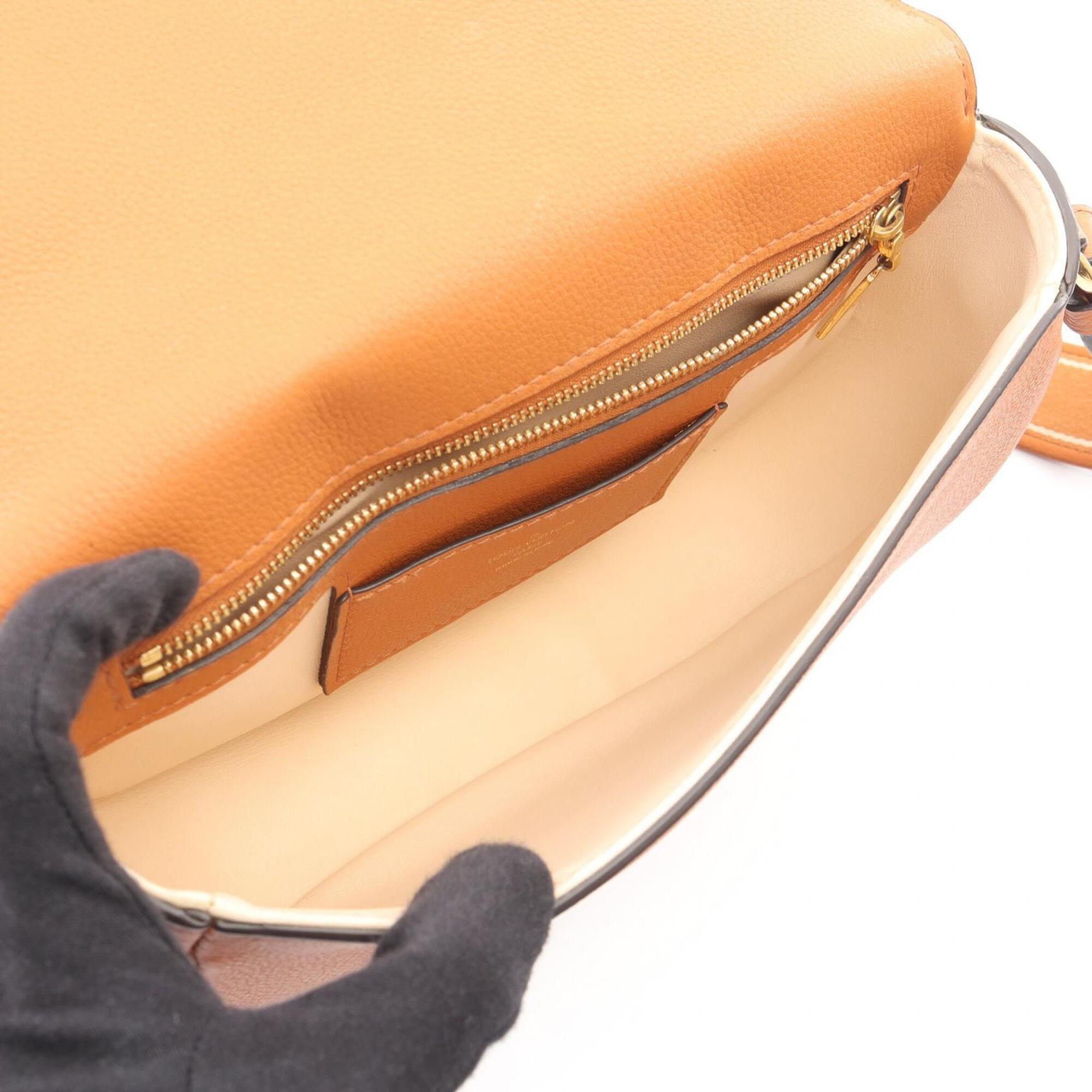 Louis Vuitton Brown Leather Handbag Shoulder Bag (Pre-Owned)