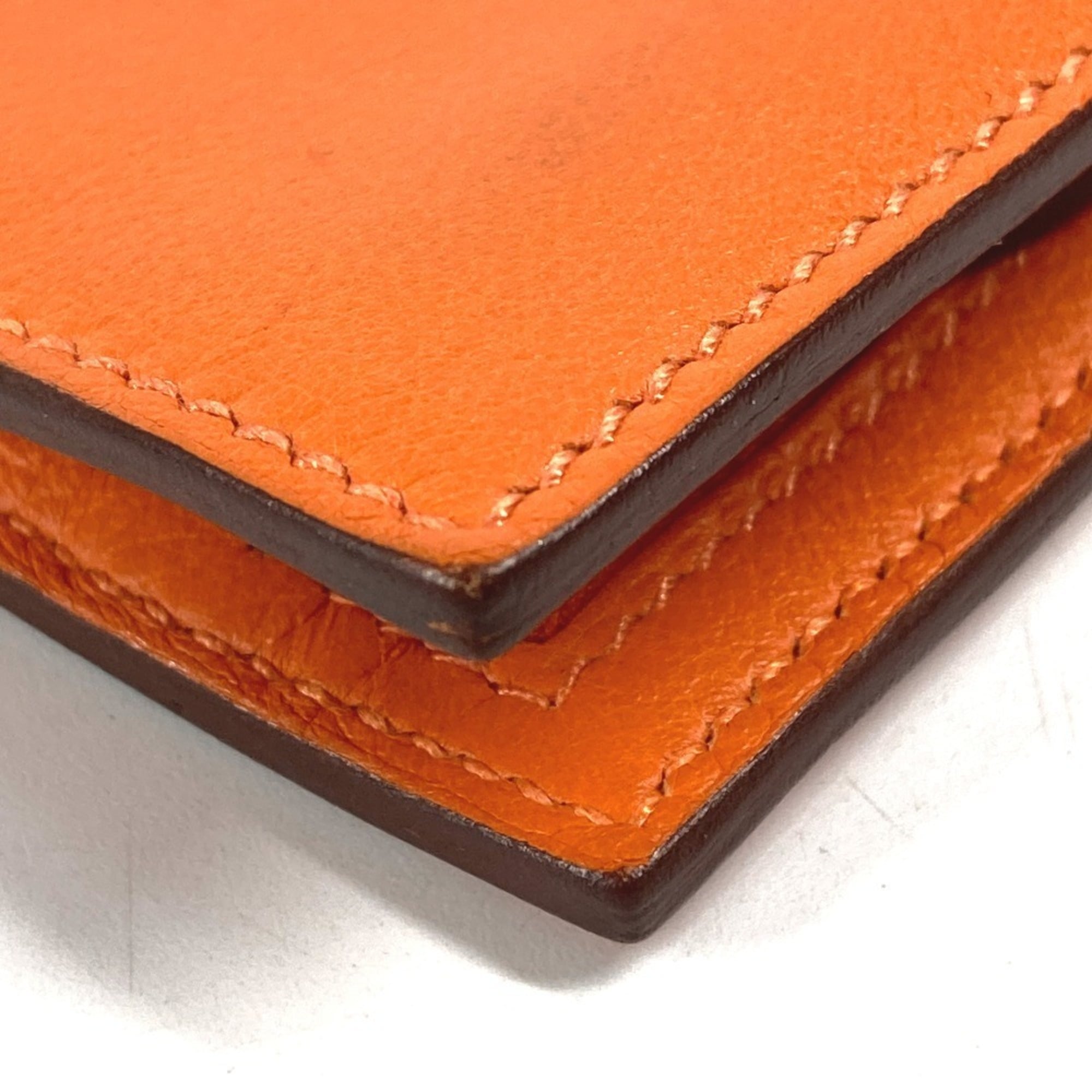 Hermes Orange Swift Leather Wallet (Bi-Fold) (Pre-Owned)