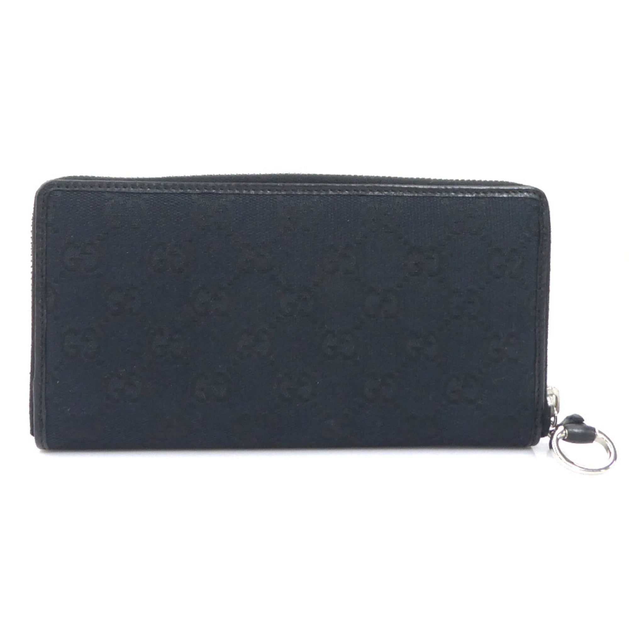 Gucci Black Gg Canvas Long Wallet (Bi-Fold) (Pre-Owned)
