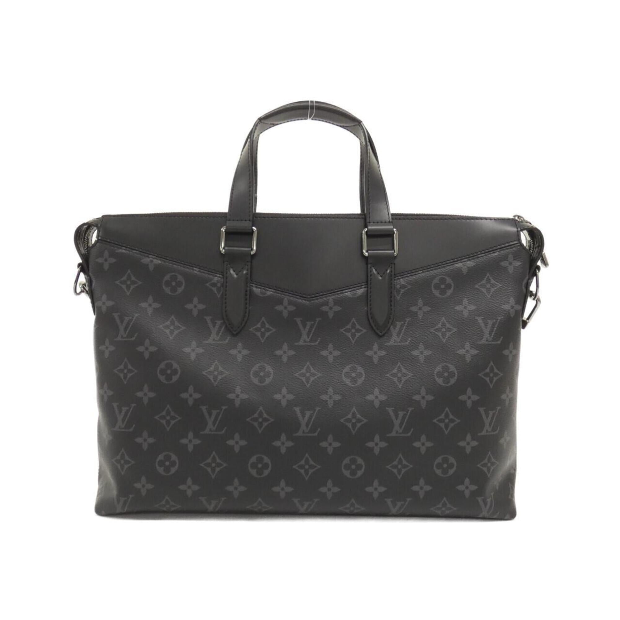 Louis Vuitton Black Coated Canvas Briefcase Handbag (Pre-Owned)