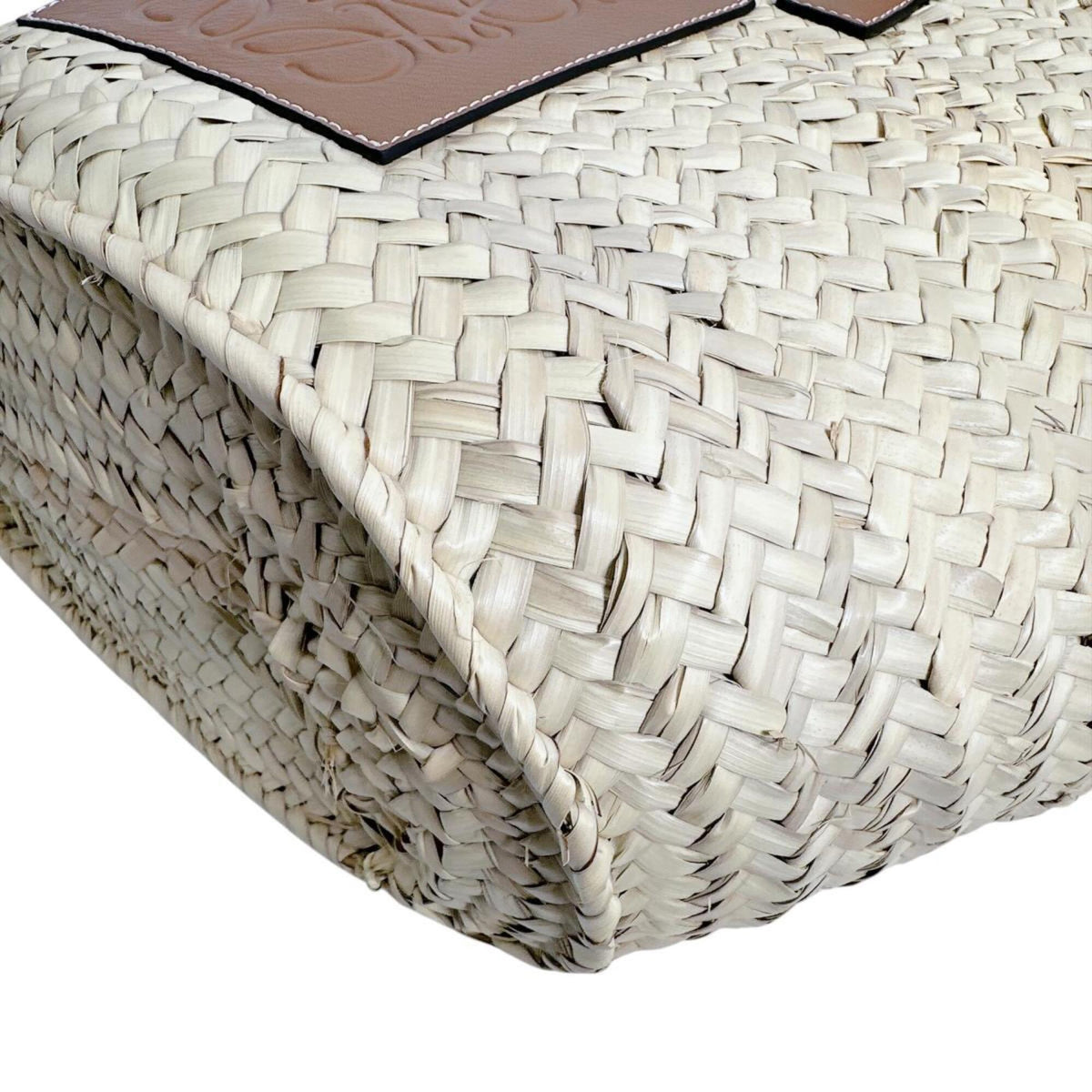 Loewe Beige Raffia Leather Basket Tote Bag (Pre-Owned)