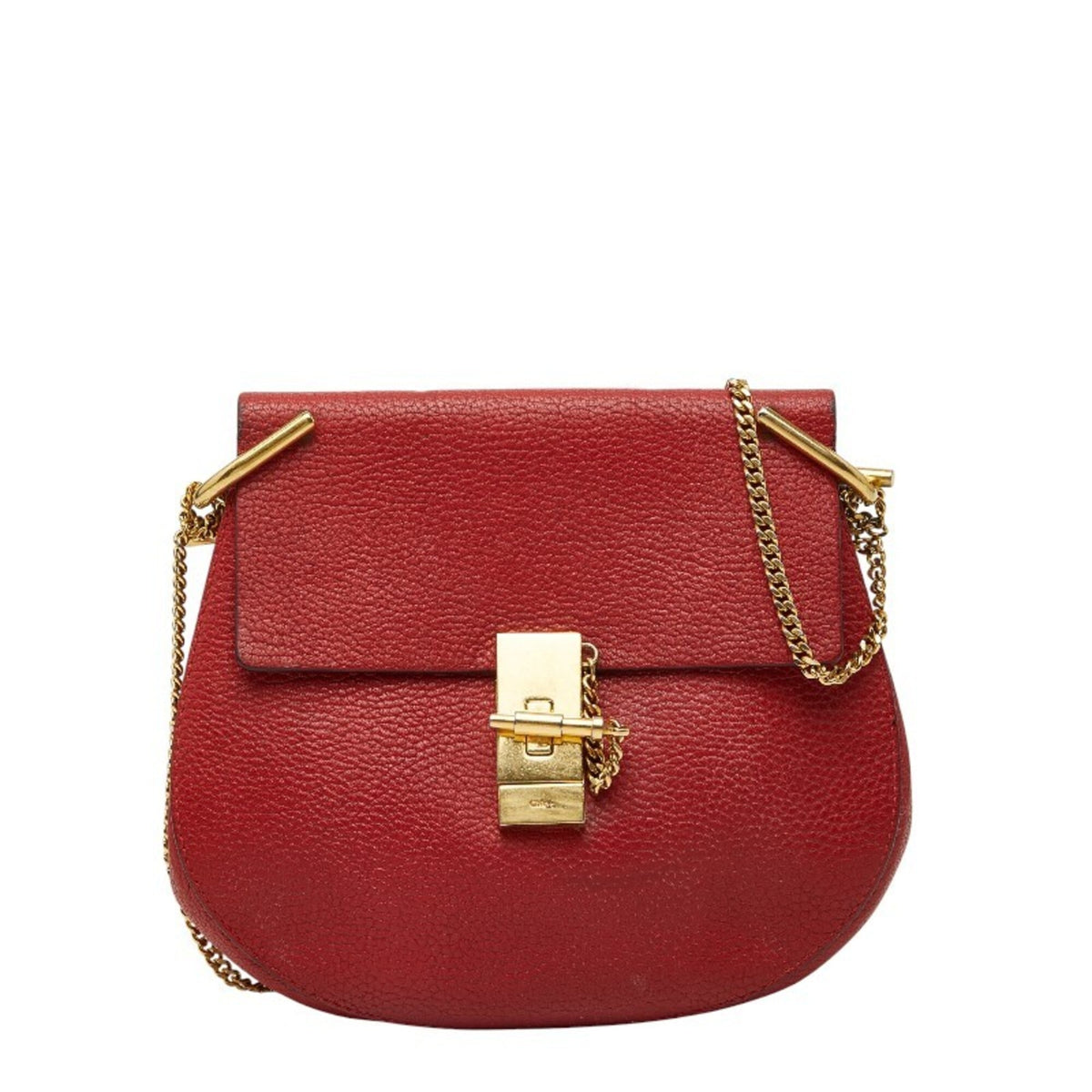 Chloé Red Color Leather Shoulder Bag (Pre-Owned)