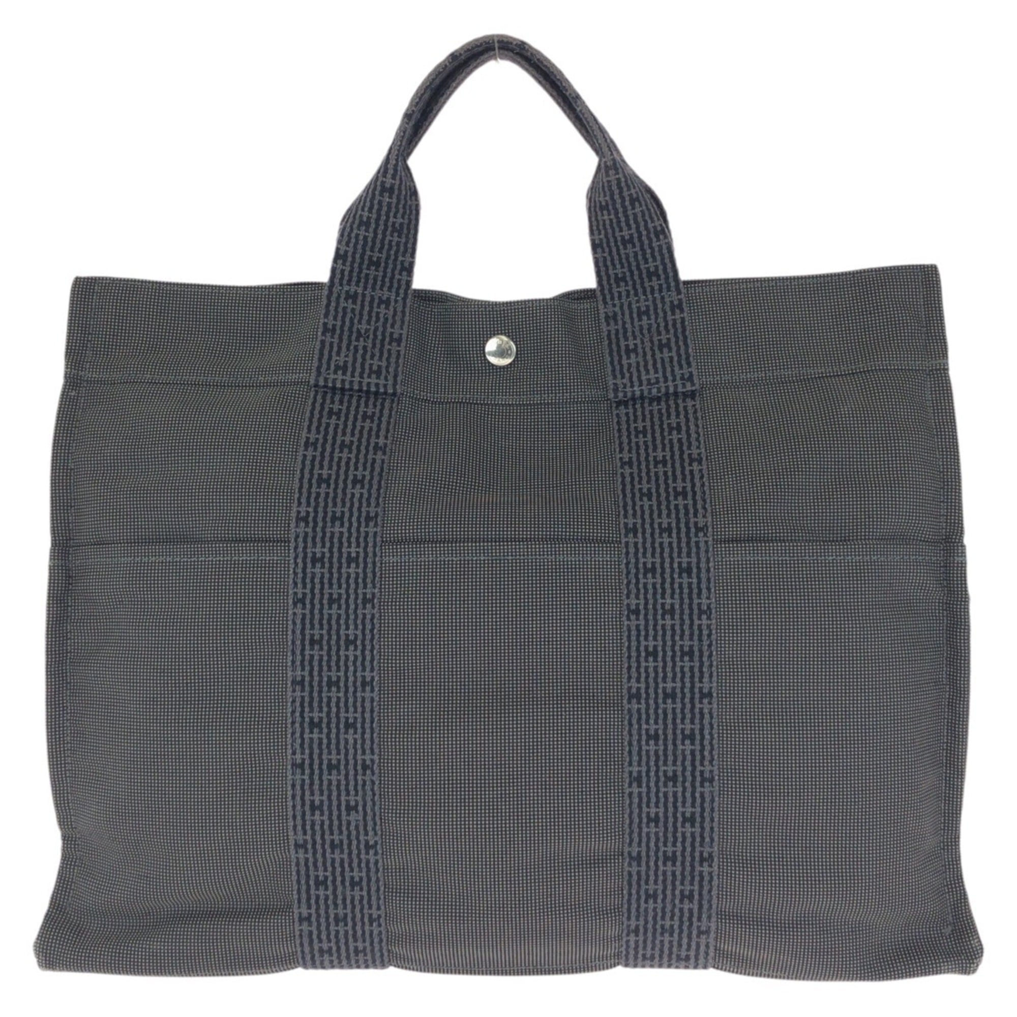 Hermes Gray Polyamide Polyester Handbag Tote Bag (Pre-Owned)