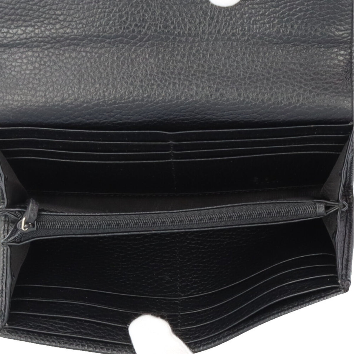 Gucci Black Leather Long Wallet (Bi-Fold) (Pre-Owned)