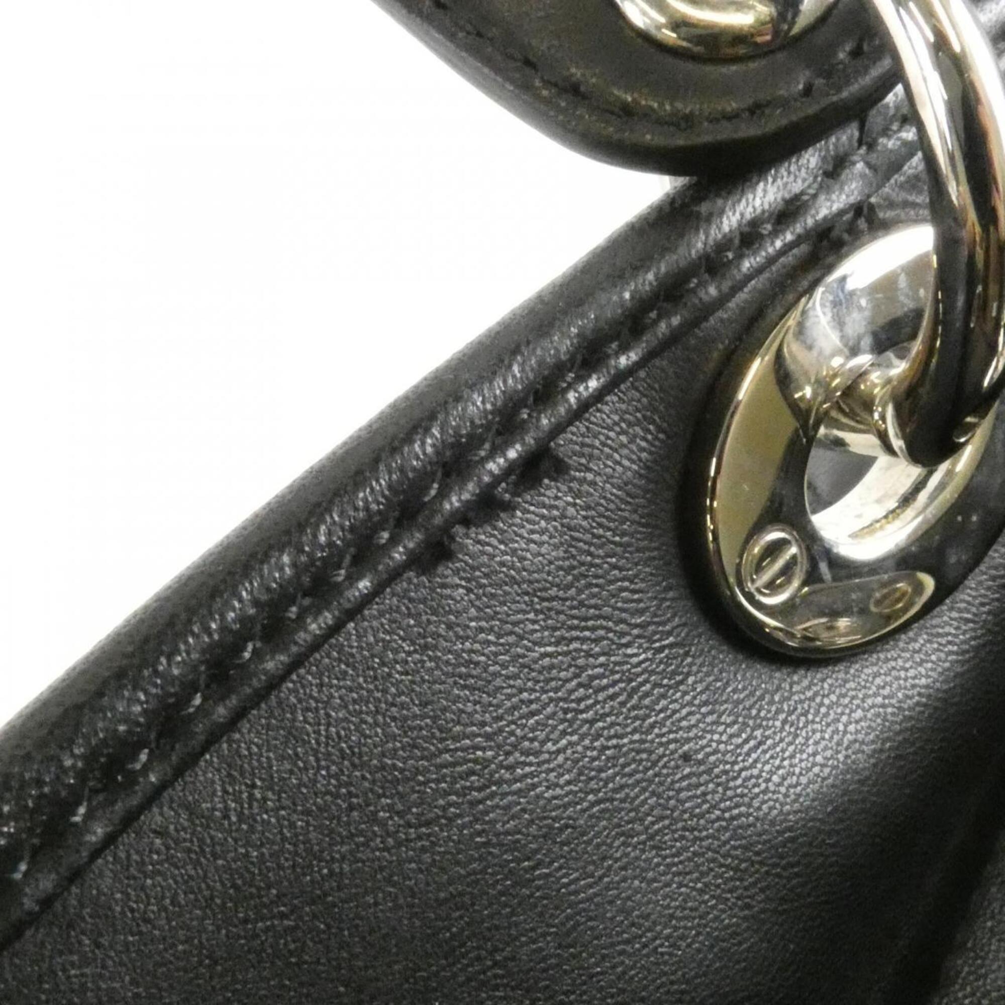 Christian Dior Black Leather Handbag (Pre-Owned)