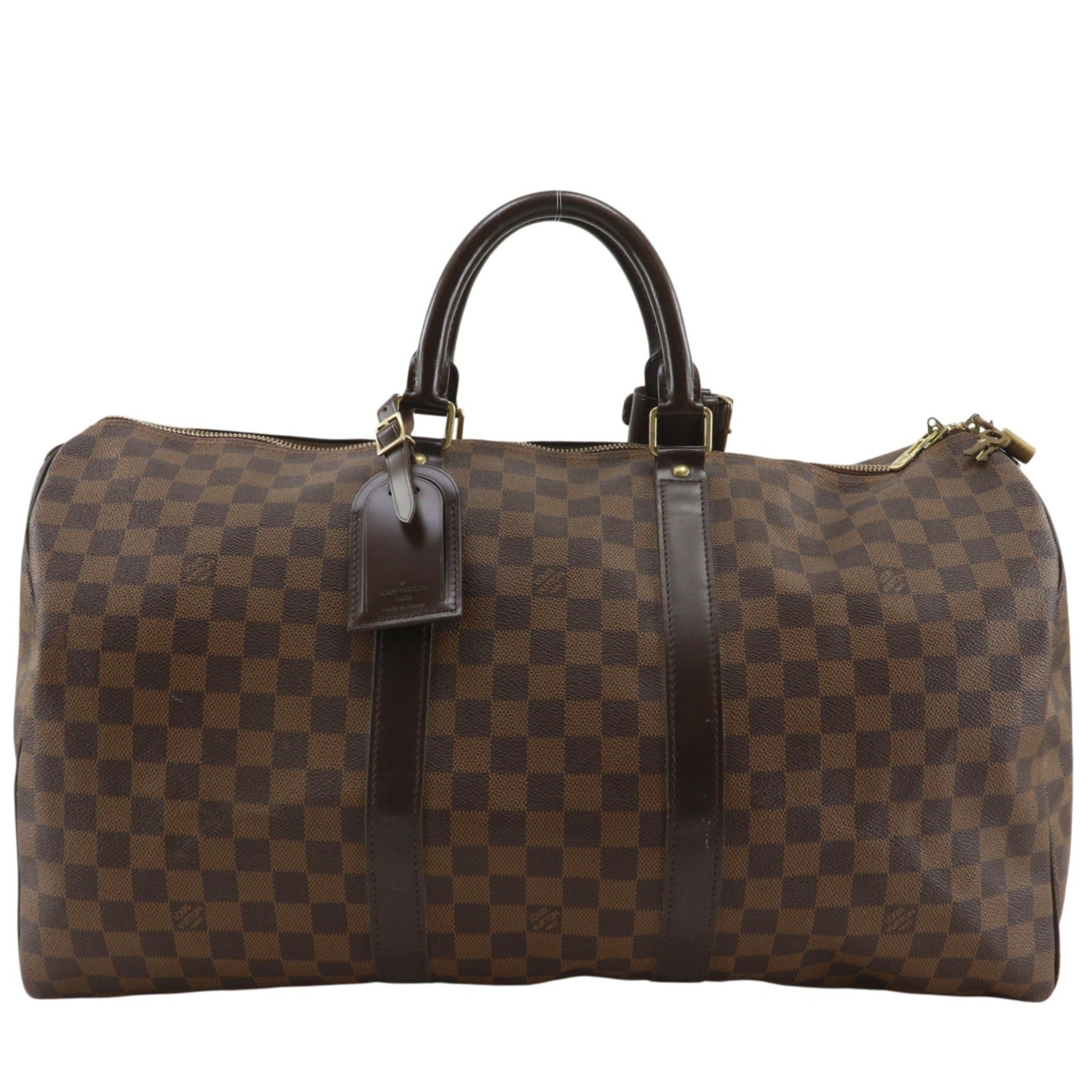 Louis Vuitton Damier Brown Damier Canvas Boston Bag (Pre-Owned)