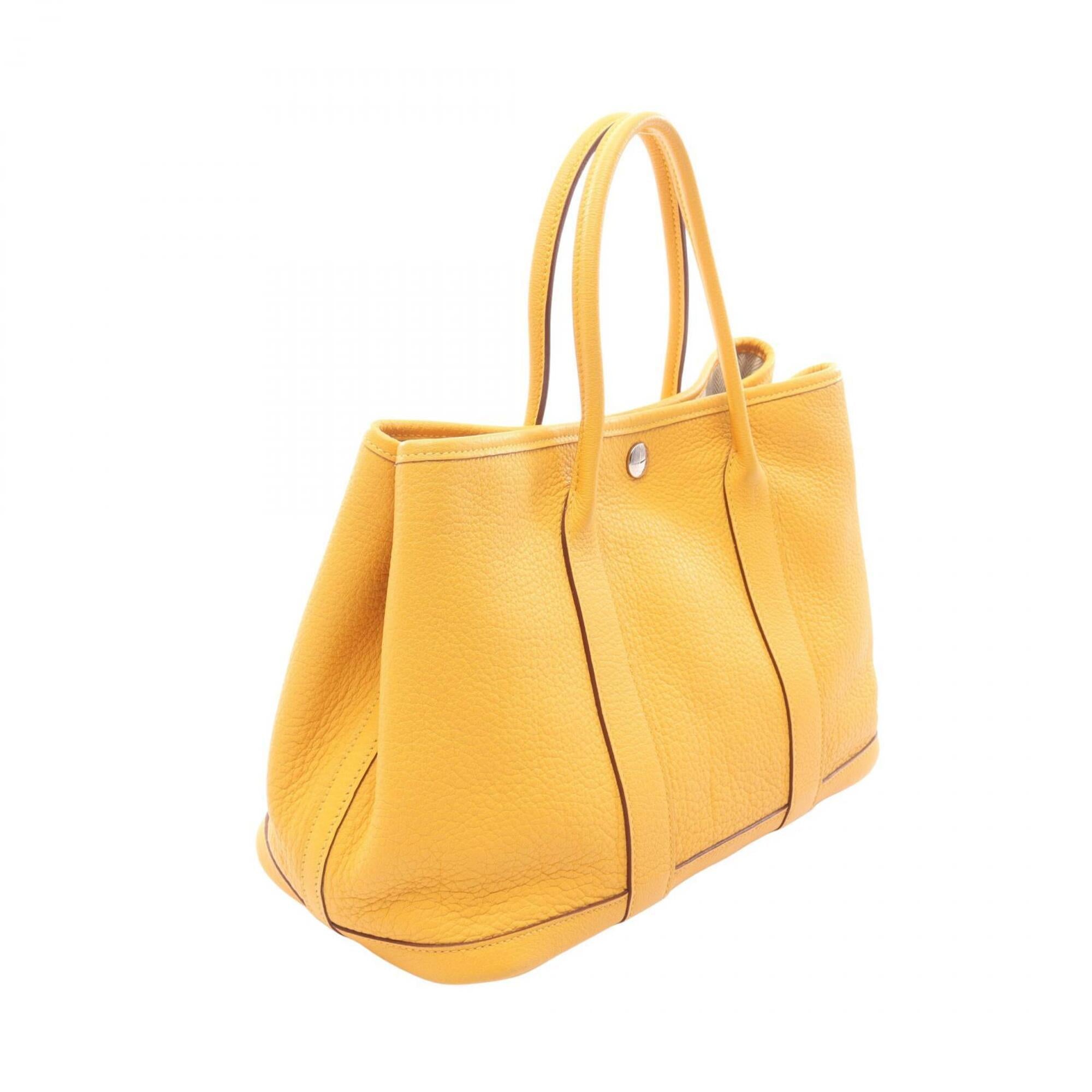 Hermes Yellow Negonda Leather Leather Handbag Tote Bag (Pre-Owned)