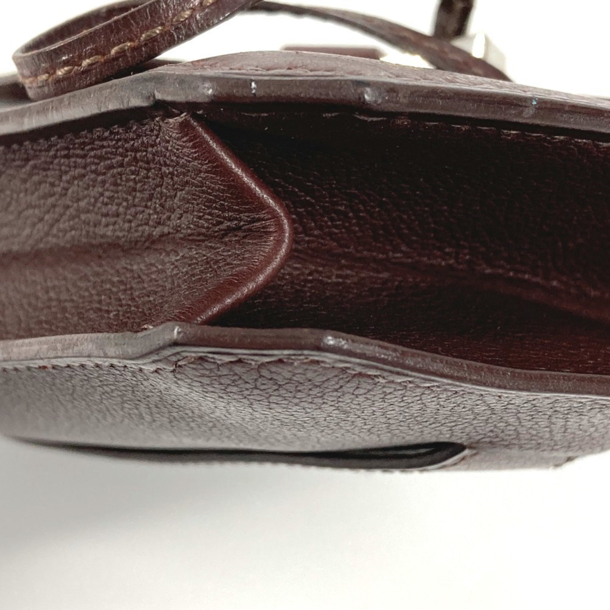 Hermes Brown Leather Clutch Bag Handbag Pouch (Pre-Owned)