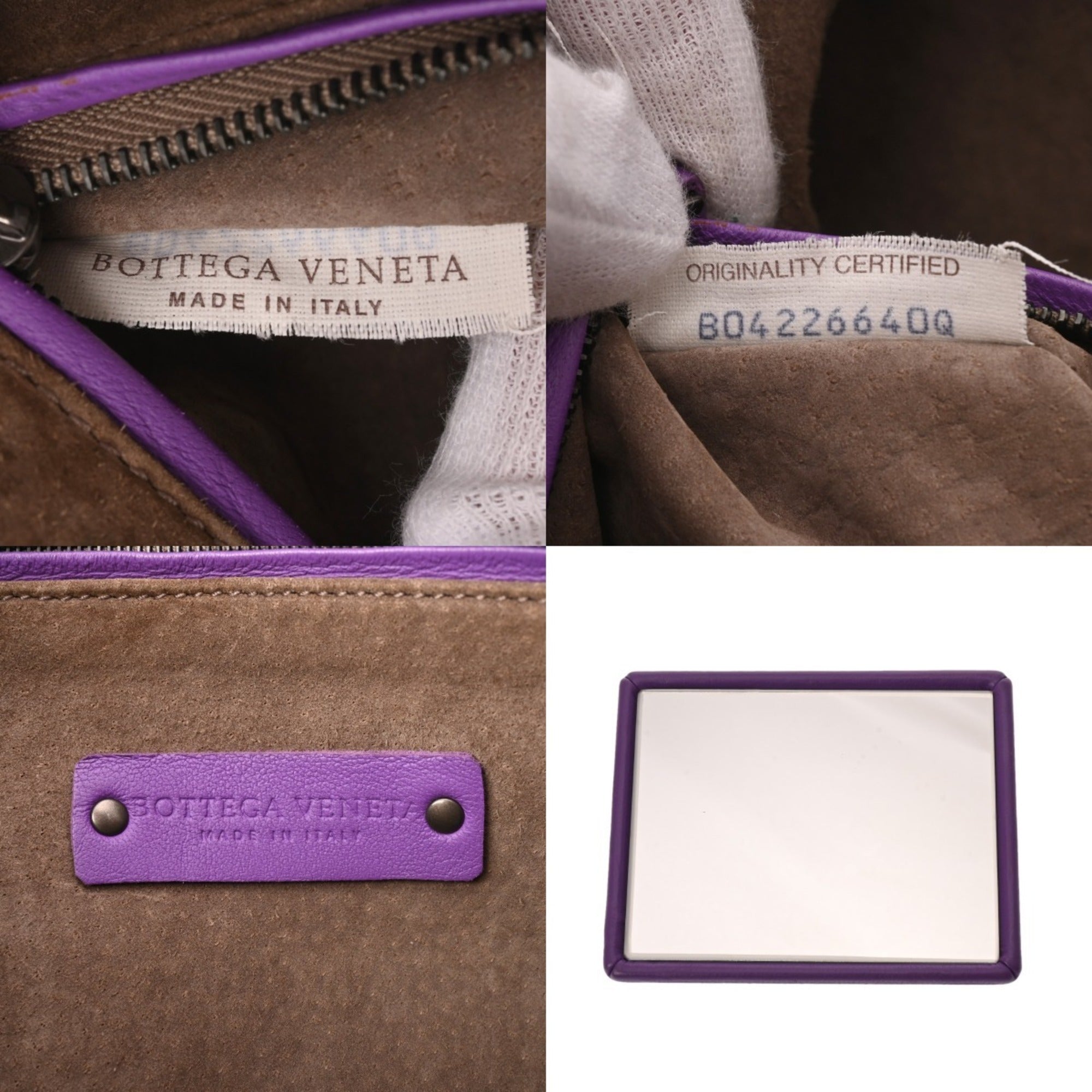 Bottega Veneta Intrecciato Purple Leather Shoulder Bag (Pre-Owned)