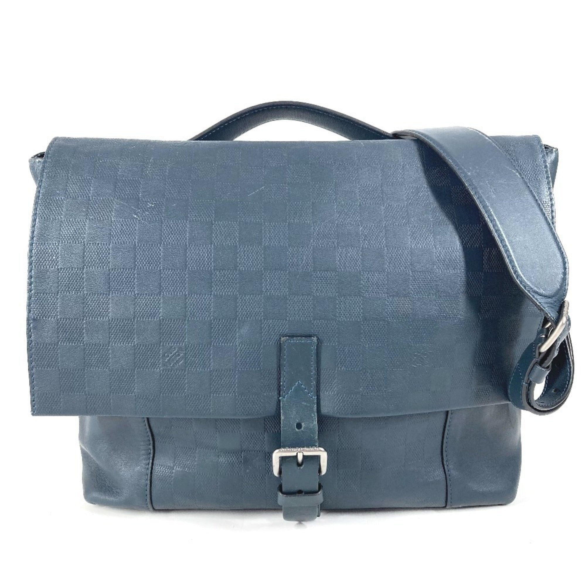Louis Vuitton Galle Navy Damier Infini Handbag Shoulder Bag Tote Bag (Pre-Owned)