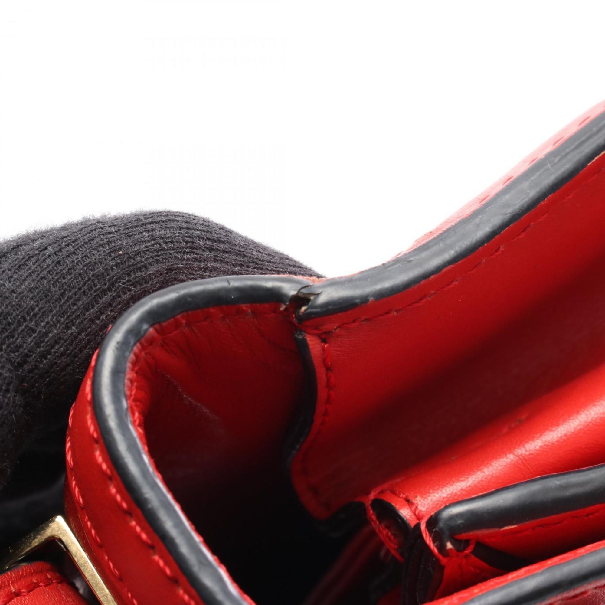 Loewe Red Color Leather Shoulder Bag (Pre-Owned)